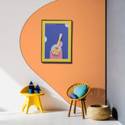 3D Abstract Guitar Frame - Purple Wall Hanging | Wall Decor | Wall Art | Home Decor | Abstract Art